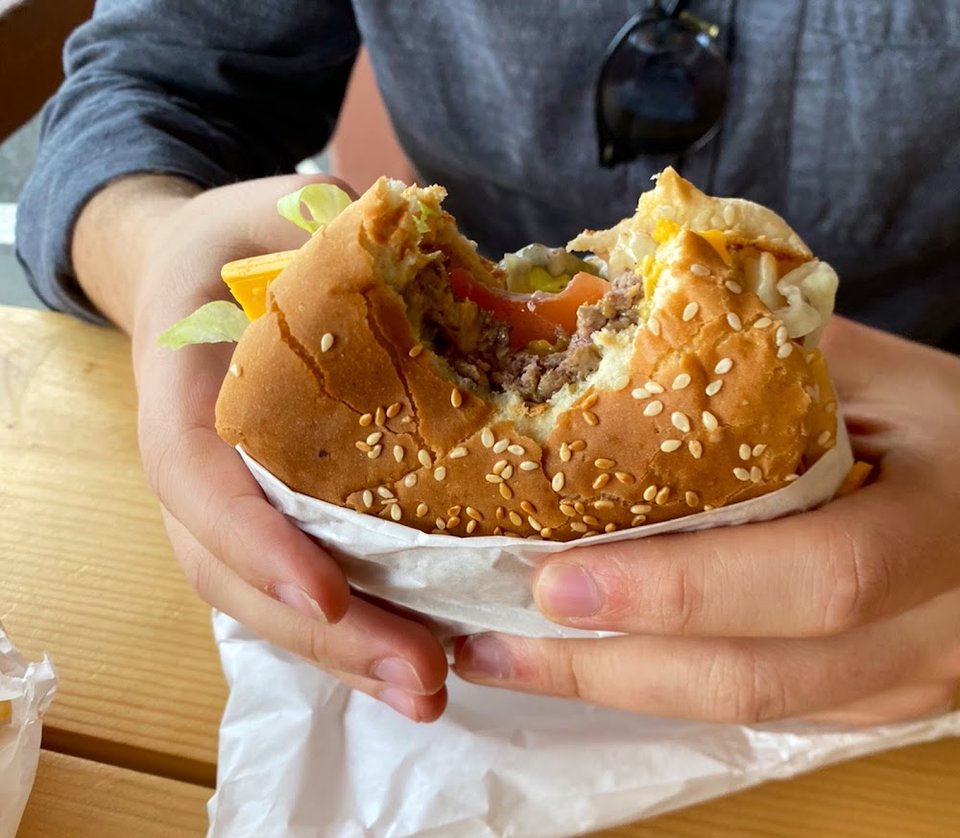 Printed menu showing classic comfort food items.